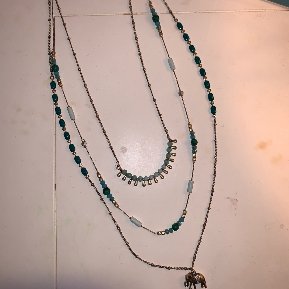 Chloe + Isabel Turquoise Elephant Necklace